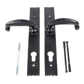 BLACK ANTIQUE COTTAGE LEVER UNSPRUNG ESPAG. LOCK SET- 73143