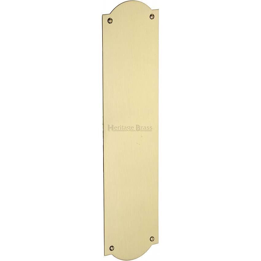 Heritage Brass Shaped Fingerplate in Satin Brass- S640-SB