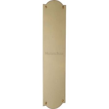 Heritage Brass Shaped Fingerplate in Polished Brass- S640-PB Heritage Brass Shaped Fingerplate in Polished Brass- S640-PB