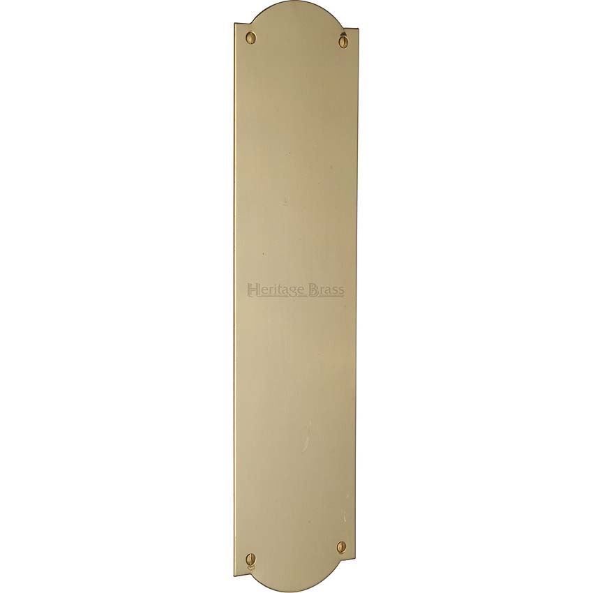 Heritage Brass Shaped Fingerplate in Polished Brass- S640-PB