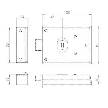 Picture of Contract Rim Dead Lock - RDE8043PB