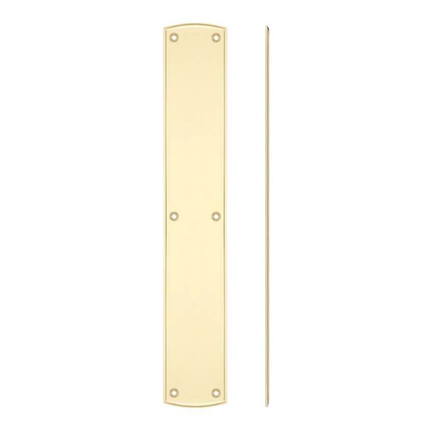 Fulton & Bray Polished Brass Large Fingerplate- FB119PB