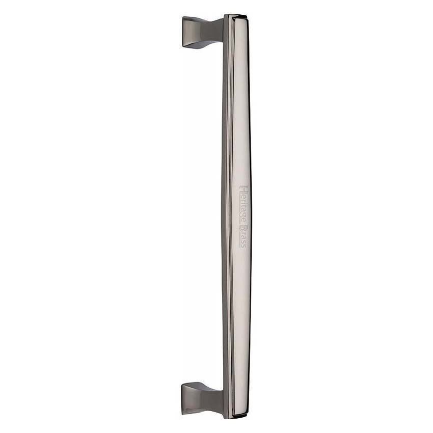 Heritage Brass Door Pull Handle Deco Design in Polished Nickel Finish- V1334-PNF