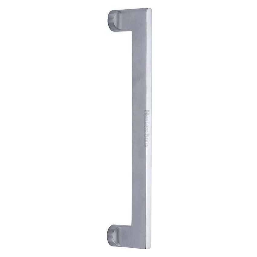 Heritage Brass Door Pull Handle Apollo Design in Satin Chrome Finish- V4150-SC 