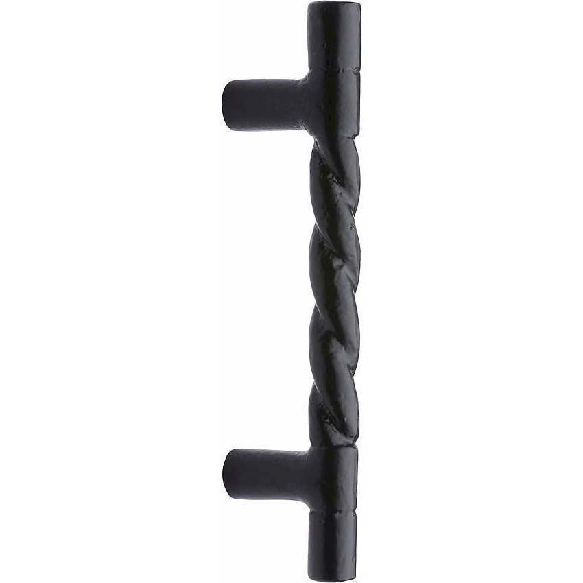 Smooth Black Roped Pull Handle - FB349