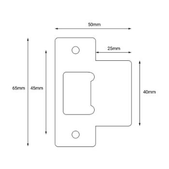 Strike Plate with Extended Radius Tongue- ZLAP06SSS