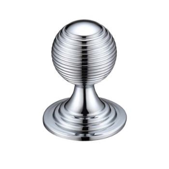 Queen Anne Ringed Knob in Polished Chrome- FCH08-CP Queen Anne Ringed Knob in Polished Chrome- FCH08-CP