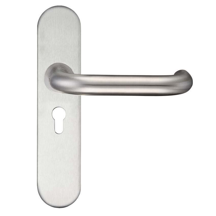 Satin Stainless Steel RTD Lever on a Europrofile Backplate- ZCS31EPRSS