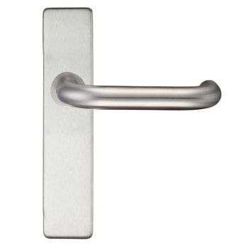 Satin Stainless Steel RTD Lever on a Latch Cover Plate- ZCS32SS  Satin Stainless Steel RTD Lever on a Latch Cover Plate- ZCS32SS