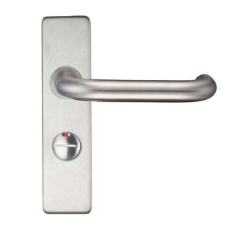 Satin Stainless Steel RTD Lever on a Short Bathroom Cover Plate- ZCS43SS  Satin Stainless Steel RTD Lever on a Short Bathroom Cover Plate- ZCS43SS