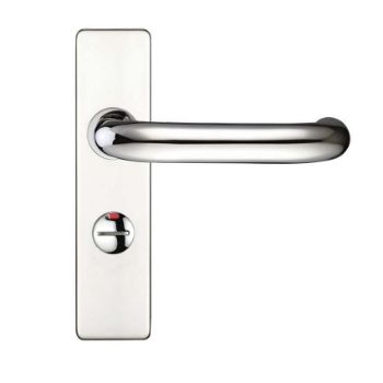 Polished Stainless Steel RTD Lever on a Short Bathroom Cover Plate- ZCS43PS Polished Stainless Steel RTD Lever on a Short Bathroom Cover Plate- ZCS43PS