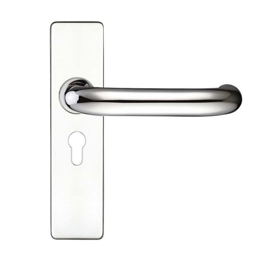 Polished Stainless Steel RTD Lever on a Short Europrofile Cover Plate- ZCS41EPPS