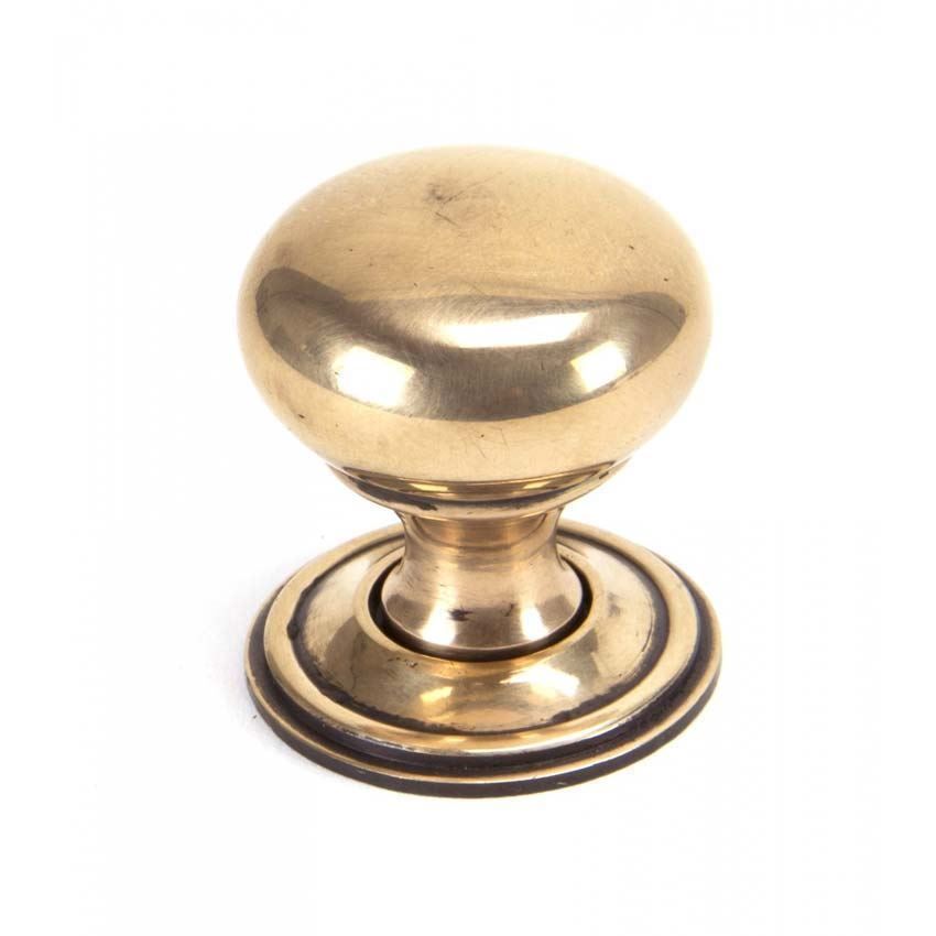Polished Bronze Mushroom Cabinet Knob -91950