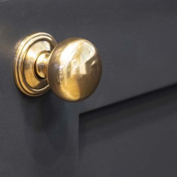 Polished Bronze Mushroom Cabinet Knob -91950