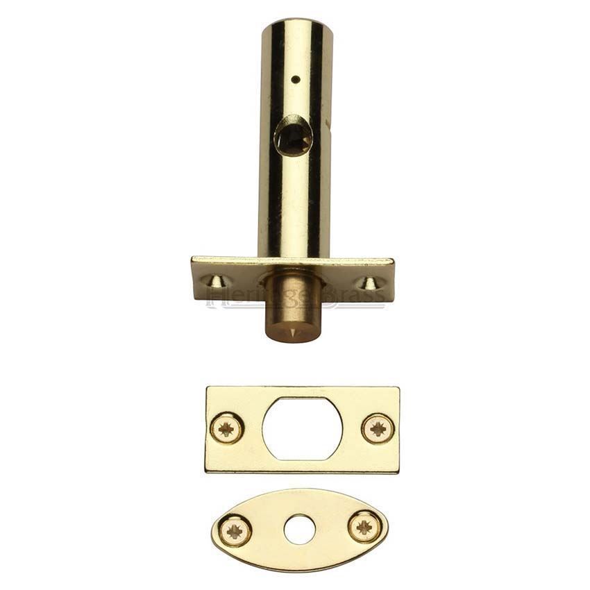 Rack Bolt without Turn in Polished Brass- RB7-PB 
