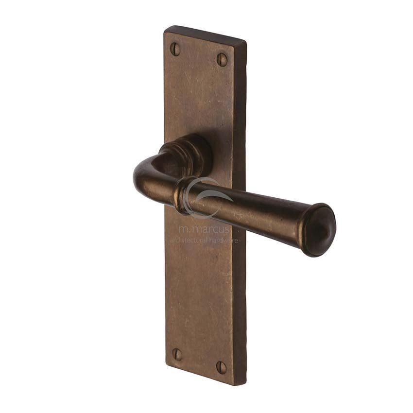 Solid Rustic Bronze Ashfield Door Handles - RBL3710