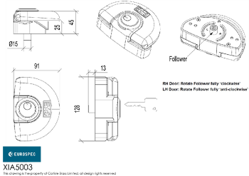 Drawing of External Locking Attachment for Emergency Exit Door - XIA5003SV