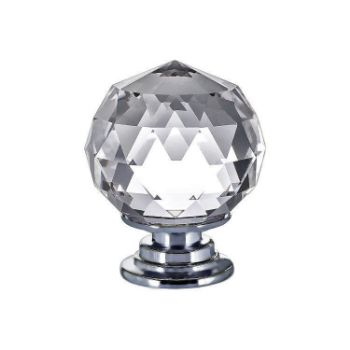 Glass facet cut crystal cabinet door knob Glass facet cut crystal cabinet door knob