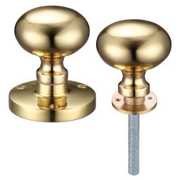 Zoo Hardware Mushroom Rim Door Knobs in Polished Brass - ZCB35R Zoo Hardware Mushroom Rim Door Knobs in Polished Brass - ZCB35R