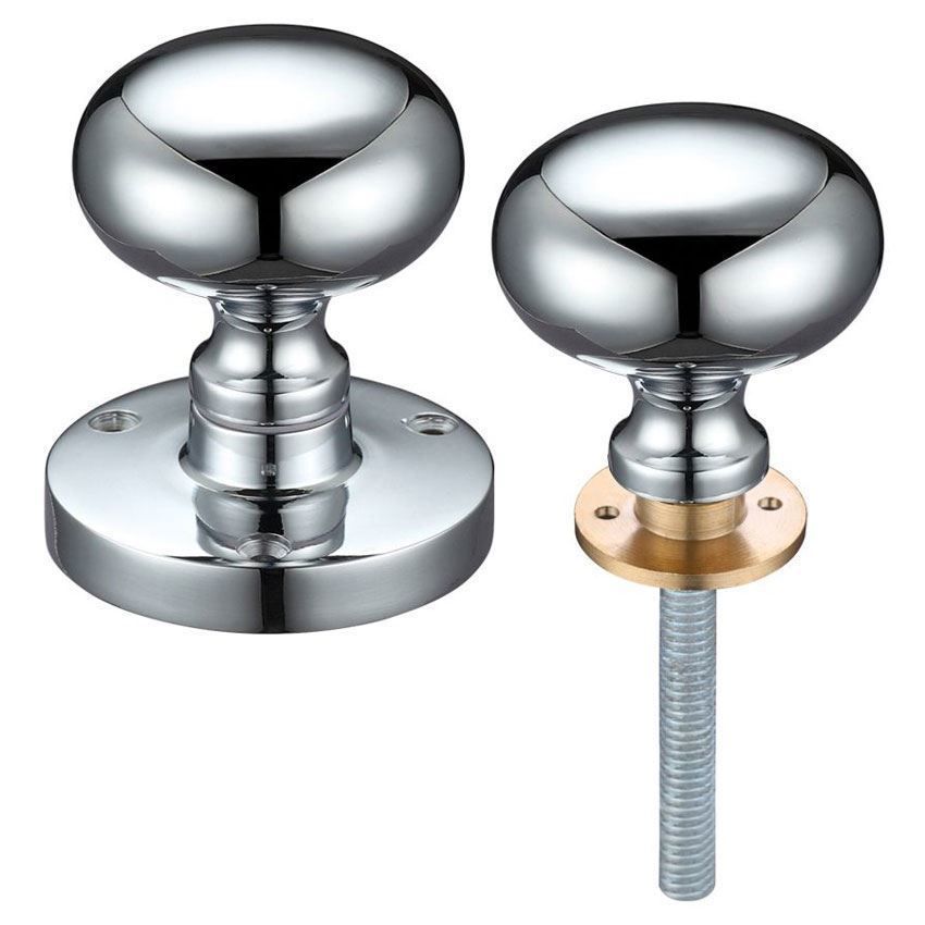 Zoo Hardware Mushroom Rim Door Knobs in Polished Chrome - ZCB35RCP