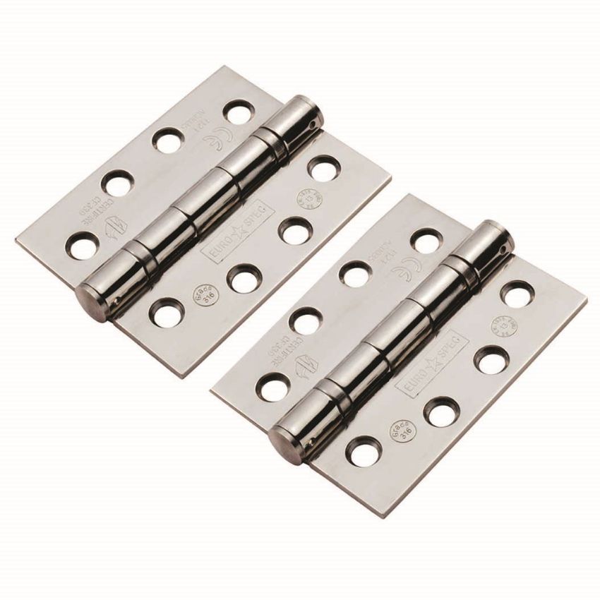 External Grade 316 Fire Door Hinges - Bright Stainless Steel - CEN1433/13BSS 