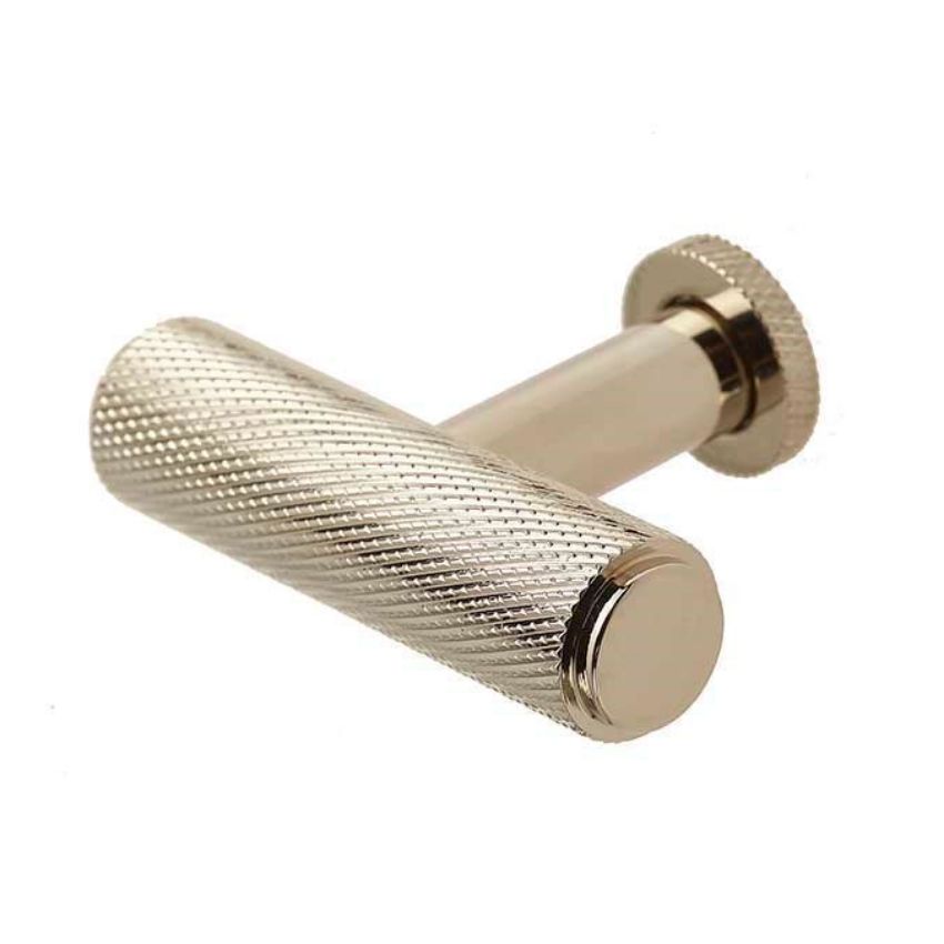 Piccadilly T Bar Cupboard Knobs- Polished Nickel - BUR401PN