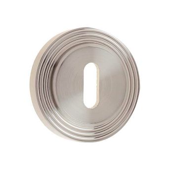 Burlington Standard Escutcheon with a Reeded Rose - Satin Nickel - BUR60SN BUR74SN Burlington Standard Escutcheon with a Reeded Rose - Satin Nickel - BUR60SN BUR74SN