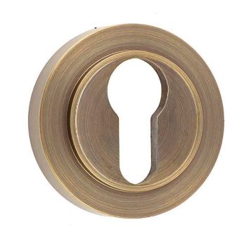 Burlington Euro Profile Escutcheon with a Plain Rose - Antique Brass- BUR61AB BUR71AB Burlington Euro Profile Escutcheon with a Plain Rose - Antique Brass- BUR61AB BUR71AB
