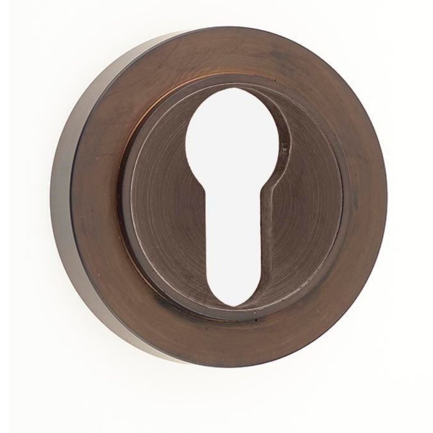 Burlington Euro Profile Escutcheon with a Plain Rose - Dark Bronze - BUR61DB BUR71DB 