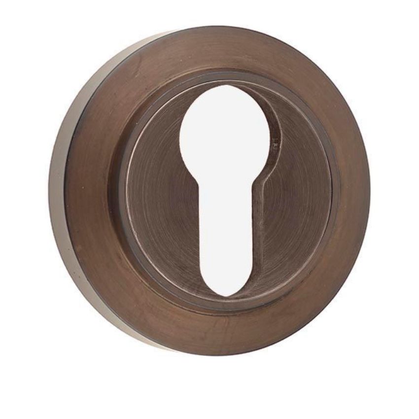 Burlington Euro Profile Escutcheon with a Chamfered Rose - Dark Bronze - BUR61DB BUR72DB