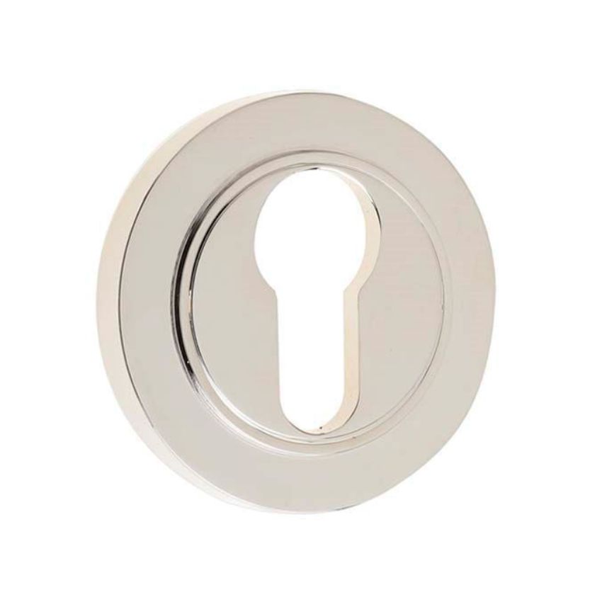 Burlington Euro Profile Escutcheon with a Plain Rose - Polished Nickel - BUR61PN BUR71PN