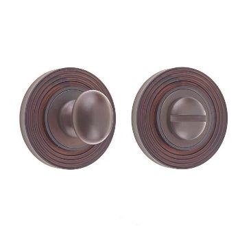 Burlington Turn and Release with Reeded Rose- Dark Bronze- BUR80DB BUR53DB Burlington Turn and Release with Reeded Rose- Dark Bronze- BUR80DB BUR53DB