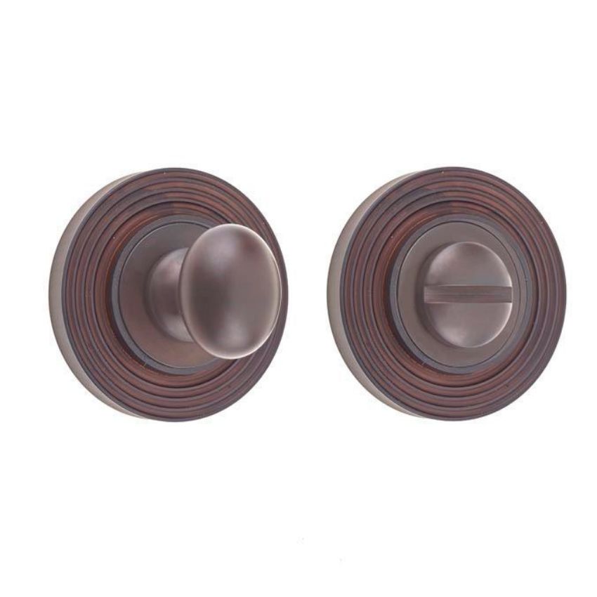 Burlington Turn and Release with Reeded Rose- Dark Bronze- BUR80DB BUR53DB