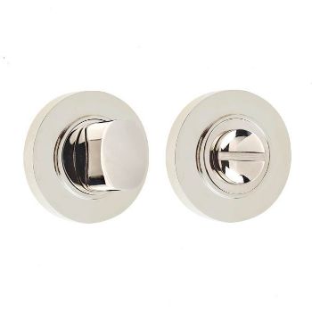 Burlington Square Turn and Release with Plain Rose- Polished Nickel- BUR81PN BUR50PN 