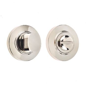 Burlington Square Turn and Release with Chamfered Rose- Polished Nickel- BUR81PN BUR51PN  Burlington Square Turn and Release with Chamfered Rose- Polished Nickel- BUR81PN BUR51PN