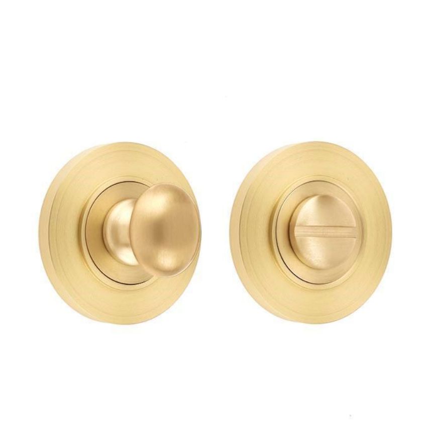 Burlington Turn and Release with Plain Rose- Satin Brass- BUR80SB BUR50SB 