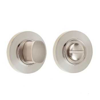 Burlington Square Turn and Release with Plain Rose- Satin Nickel- BUR81SN BUR50SN  Burlington Square Turn and Release with Plain Rose- Satin Nickel- BUR81SN BUR50SN