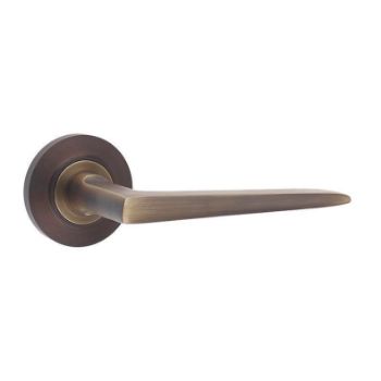 Mayfair Lever on a Rose- Antique Brass- BUR10AB