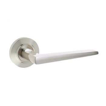 Mayfair Lever on a Rose - Satin Nickel - BUR10SN 