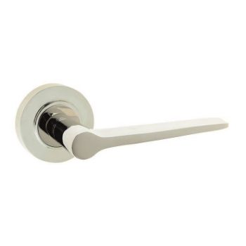 Knightsbridge Lever on a Rose - Polished Nickel - BUR20PN