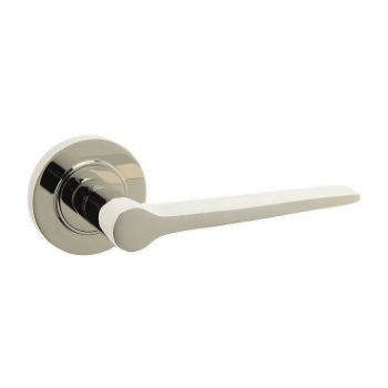 Knightsbridge Lever on a Rose - Polished Nickel - BUR20PN