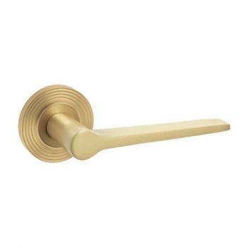 Knightsbridge Lever on a Rose - Satin Brass - BUR20SB 