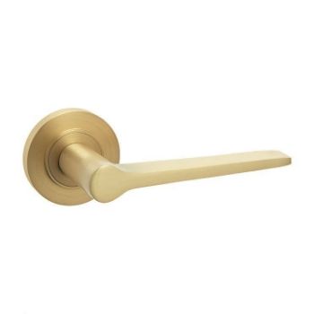 Knightsbridge Lever on a Rose - Satin Brass - BUR20SB 