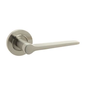 Knightsbridge Lever on a Rose - Satin Nickel - BUR20SN 