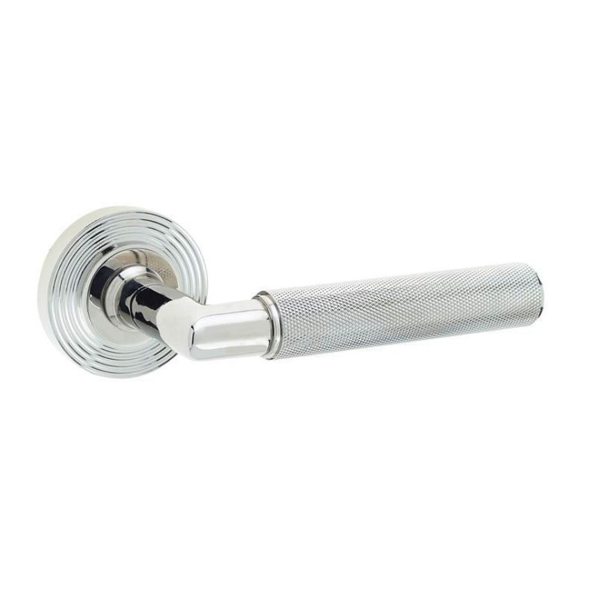 Piccadilly Lever on a Rose - Polished Nickel - BUR40PN