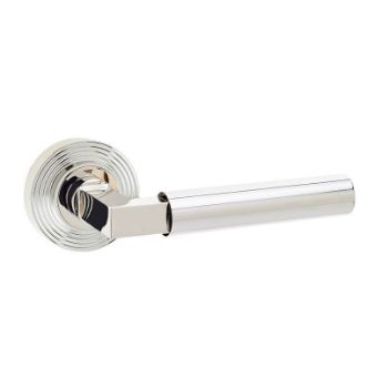 Westminster Lever on a Rose - Polished Nickel - BUR30PN