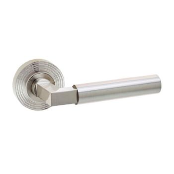 Westminster Lever on a Rose - Satin Nickel - BUR30SN