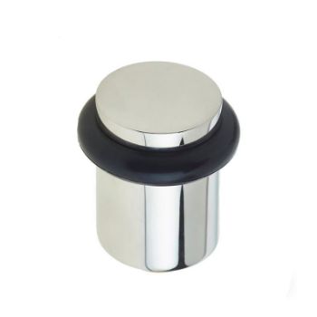Round Floor Mounted Door Stop- Polished Nickel - BUR960PN Round Floor Mounted Door Stop- Polished Nickel - BUR960PN