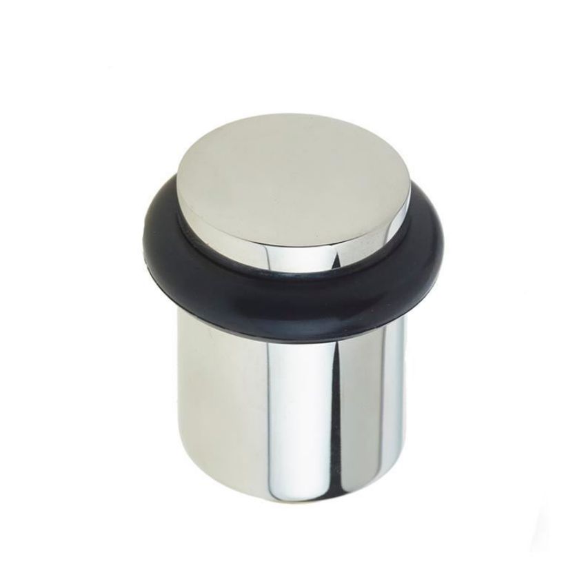 Round Floor Mounted Door Stop- Polished Nickel - BUR960PN