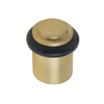 Stepped Floor Mounted Door Stop- Satin Brass - BUR962SB Stepped Floor Mounted Door Stop- Satin Brass - BUR962SB